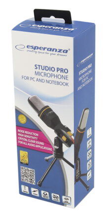 Mikrofon Esperanza EH182 STUDIO PRO 3,5mm jack 3,5mm jack Mikrofon Esperanza EH182 STUDIO PRO 3,5mm jack 3,5mm jack