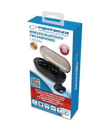 Bluetooth sluchátka 5.0 TWS Esperanza CARDERA EH225K