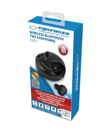 Bluetooth sluchátka 5.0 TWS Esperanza ARIES EH228K