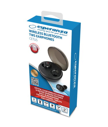  Bluetooth sluchátka 5.0 TWS Esperanza CETUS EH229K