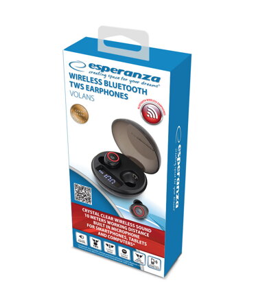 Bluetooth sluchátka 5.0 TWS Esperanza VOLANS EH236K