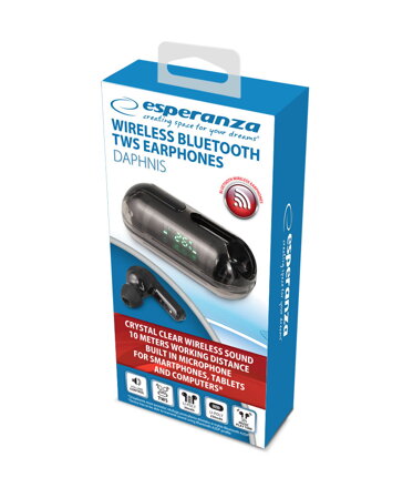 Bluetooth sluchátka 5.3 TWS Esperanza DAPHNIS EH239K