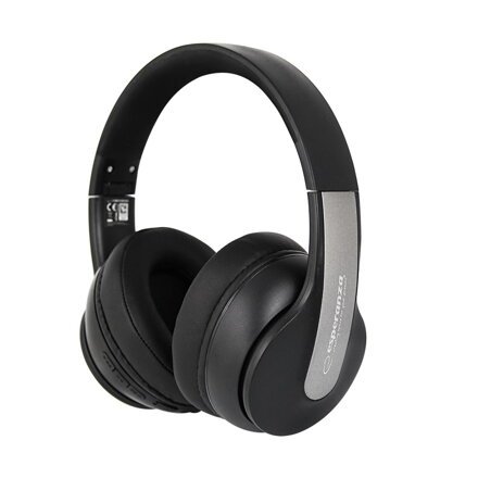 Bezdrátová sluchátka s mikrofonem EH240 Esperanza SILENCE Bluetooth 5.3, černá ANC