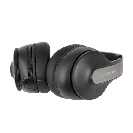 Bezdrátová sluchátka s mikrofonem EH240 Esperanza SILENCE Bluetooth 5.3, černá ANC