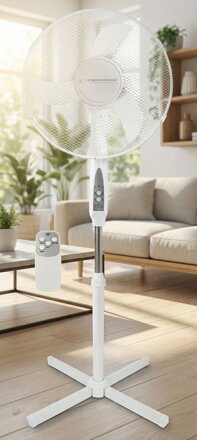 Stojanový ventilátor Esperanza VENTO FORTE EHF007WW bílý, dálkové ovládání
