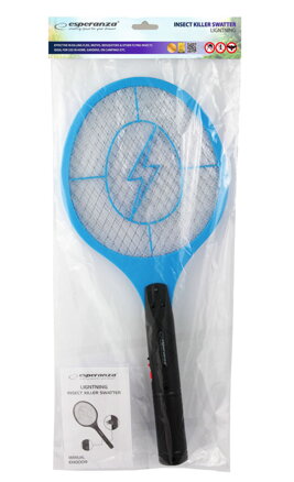 Elektronická plácačka na mouchy Esperanza KILLER SWATTER LIGNTNING EHQ009 - nabíjecí