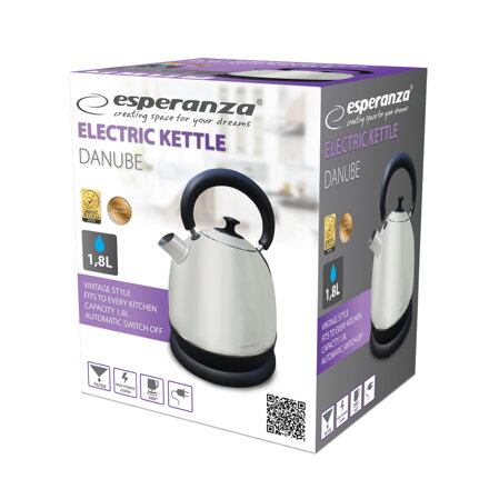 Rychlovarná konvice Esperanza DANUBE EKK032X 1,8l - matná