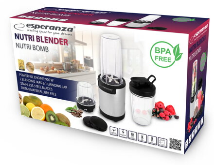 Stolní mixér Esperanza EKM030 900W NUTRI BOMB 9 in 1