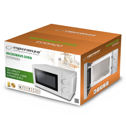 Mikrovlnná trouba Esperanza ESTOFADO EKO011W - bílá - 20l