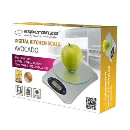 Kuchyňská váha Esperanza digitální EKS006 AVOCADO