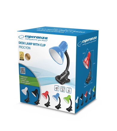 Stolní lampa Esperanza E27 PROCYON ELD106K černá