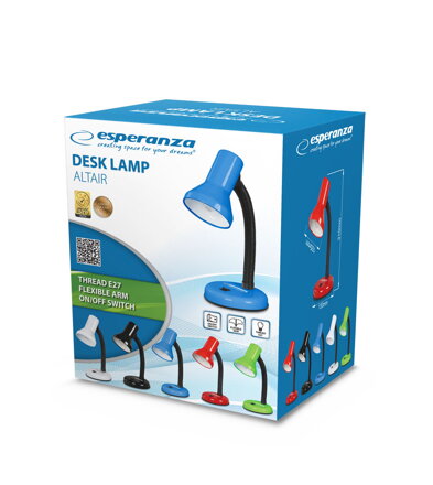 Stolní lampa Esperanza E27 ALATAIR ELD108R červená
