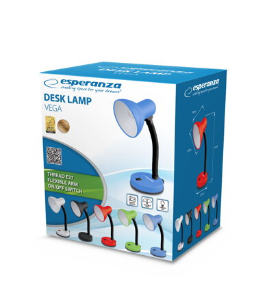 Stolní lampa Esperanza E27 VEGA ELD109W bílá