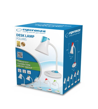 Stolní lampa Esperanza E27 POLARIS ELD111B modrá