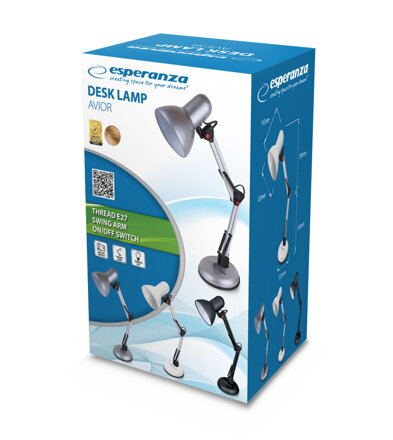 Stolní lampa Esperanza E27 AVIOR ELD112K černá