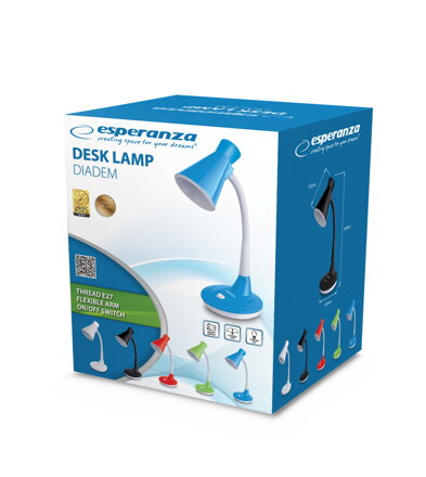 Stolní lampa Esperanza E27 DIADEM ELD115G zelená