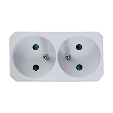 Rozbočovací zásuvka 2x 240V 16A bílá Esperanza ELK305W
