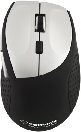 Bluetooth bezdrátová myš Esperanza EM123S ANDROMEDA, 1000/2400 DPI, 6 tlač., stříbrná Bluetooth bezdrátová myš Esperanza EM123S ANDROMEDA, 1000/2400 DPI, 6 tlač., stříbrná