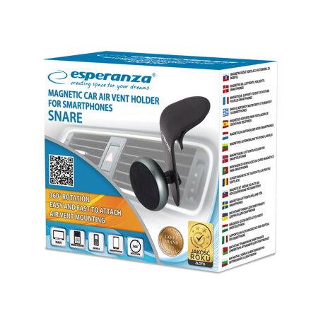 Magnetický držák mobilu(GPS) do ventilace auta Esperanza SNARE EMH125