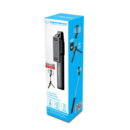  Selfie tyč bluetooth + tripod Esperanza EMM123 teleskopická