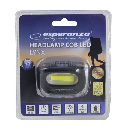 LED čelovka Esperanza LYNX EOT038