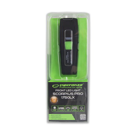 Světlo na kolo LED Esperanza EOT060 PROFESSIONAL  SCORPIUS PRO 1750 LX - přední, nabíjecí