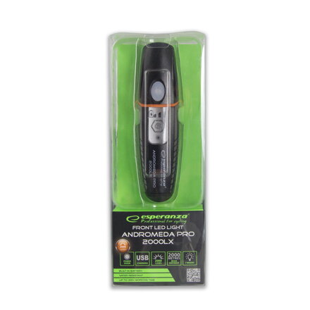 Světlo na kolo LED Esperanza EOT062 PROFESSIONAL ANDROMEDA PRO 2000 LX - přední, nabíjecí