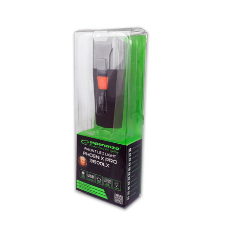 Světlo na kolo LED Esperanza EOT063 PROFESSIONAL PHOENIX PRO 3800 LX - přední, nabíjecí