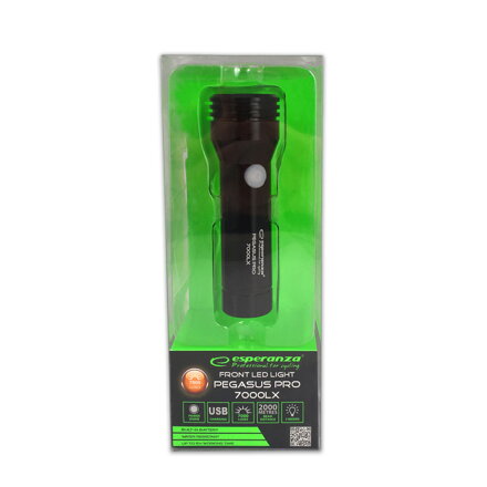 Světlo na kolo LED Esperanza EOT064 PROFESSIONAL PEGASUS PRO 7000 LX - přední, nabíjecí