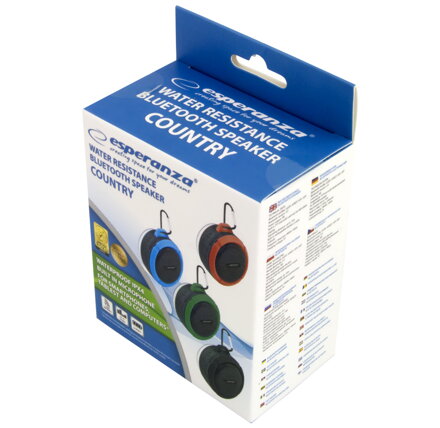  Přenosný Bluetooth reproduktor Esperanza EP125KG COUNTRY černo - zelený