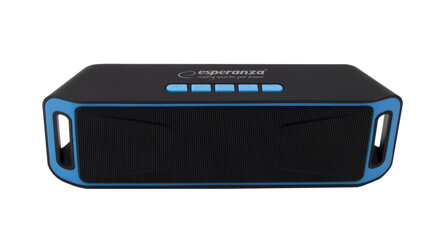 Přenosný Bluetooth reproduktor Esperanza EP126KB FOLK, FM radio - černo-modrý