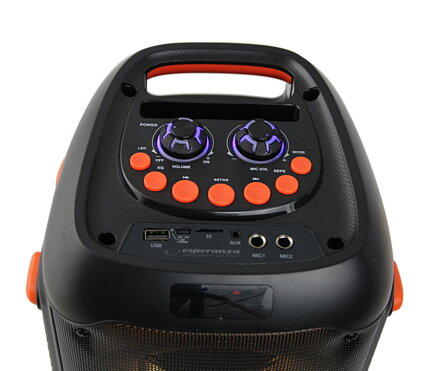 Přenosný Karaoe Bluetooth RGB FM reproduktor Esperanza EP156 SINGER