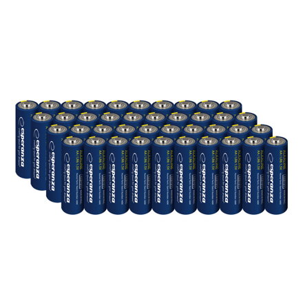 Alkalické baterie Esperanza EZB114 AA 1,5V - cena za 10ks baterií