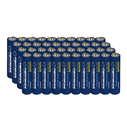 Alkalické baterie Esperanza EZB115 AAA 1,5V - cena za 10ks baterií