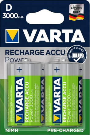 Nabíjecí baterie R20 Varta 3000mAh REHARGE Accu Power  - cena za 2ks 