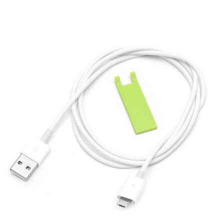 Magnetický kabel USB (2.0), USB A M- USB micro M, 1m, bílý