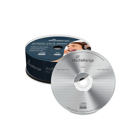 CD-R  Mediarange AUDIO 12x 700MB 80min 25 cake MR223