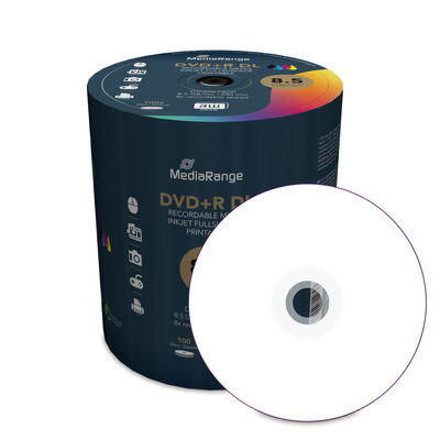DVD+R Mediarange 8,5GB 100cake 8x DoubleLayer Printable MR471