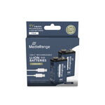 Nabíjecí baterie MediaRange USB-C Li-Ion 9v LR22 1.5V I 3060mWh 340mAh, 2-Pack MRBAT167