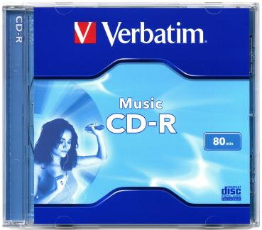 CD-R Verbatim Audio 80 min. LIVE IT! jewel box, 10ks/pack