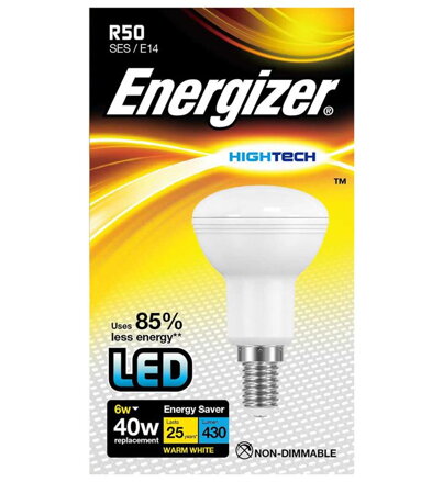 Energizer LED reflektor 6W ( Eq 40W ) E14, teplá bílá - životnost 25 000 hodin