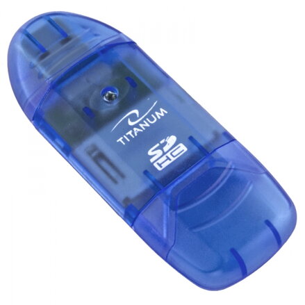 Čtečka paměťových karet Titanum TA101B - modrá