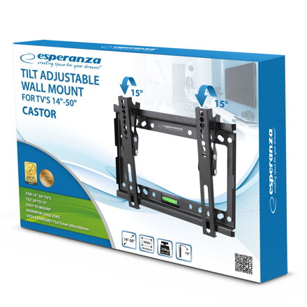 Držák TV na zeď Esperanza 14"-50" CASTOR ERW010