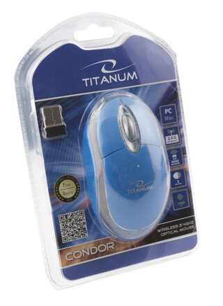 Bezdrátová optická myš Esperanza TM120B CONDOR 1000 DPI, 2.4GHz, USB, modrá