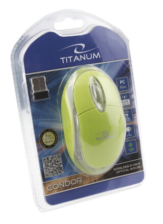 Bezdrátová optická myš Esperanza TM120G CONDOR 1000 DPI, 2.4GHz, USB, zelená