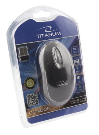 Bezdrátová optická myš Esperanza TM120K CONDOR 1000 DPI, 2.4GHz, USB, černá