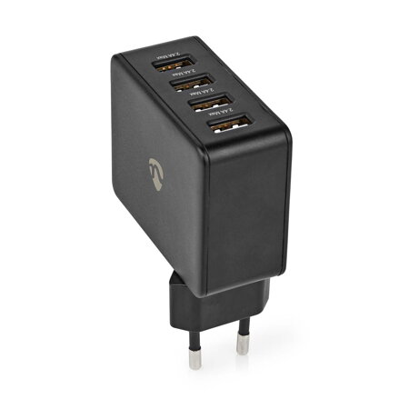 Síťová nabíječka SWEEX 4x výstup 4.8A, USB černá - CH-007WH