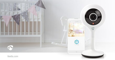 SmartLife Vnitřní Kamera NEDIS Wi-Fi | HD 720p | Cloud / Micro SD | Noční vidění | Android™ / IOS | Bílá