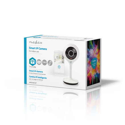SmartLife Vnitřní Kamera  Wi-Fi | 1920x1080 | Cloudové úložiště (volitelně) / microSD (není součástí dodávky) | Noční vidění | Android™ / IOS | Bílá
