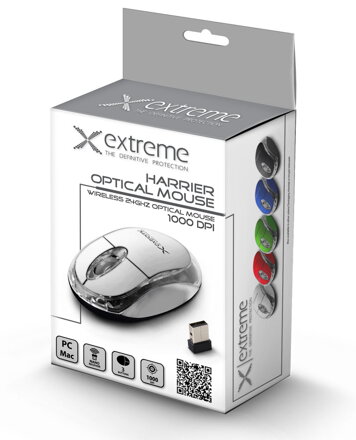 Bezdrátová optická myš Extreme XM105W HARRIER 3D 1000 DPI, 2.4GHz, USB, bílá